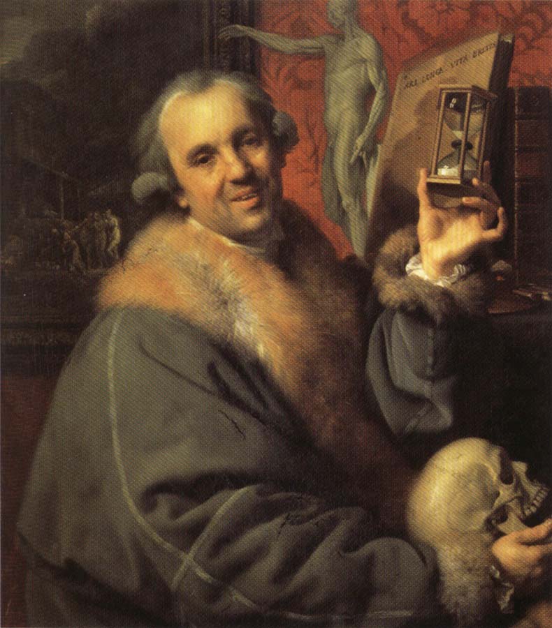 Self-Portrait with Hourglass